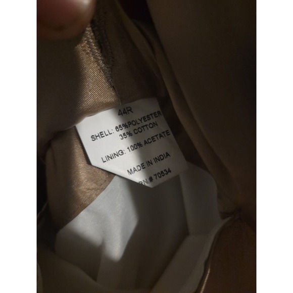 Orvis Blue Gingham Sport Coat, Men's 44R Blazer, Classic 3/2 Roll Jacket - Picture 5 of 10